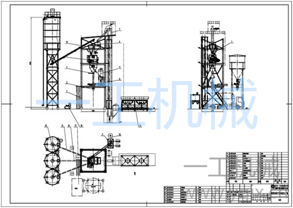 站式簡易干粉砂漿生產(chǎn)線圖紙